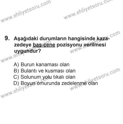 8 Aralık 2013 Tarihli Sürücü Adayları Sınavı L Kitapçığı 9. Soru