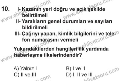 8 Aralık 2013 Tarihli Sürücü Adayları Sınavı L Kitapçığı 10. Soru