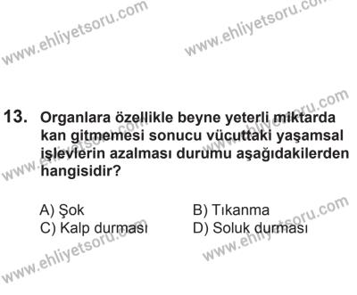 8 Aralık 2013 Tarihli Sürücü Adayları Sınavı L Kitapçığı 13. Soru
