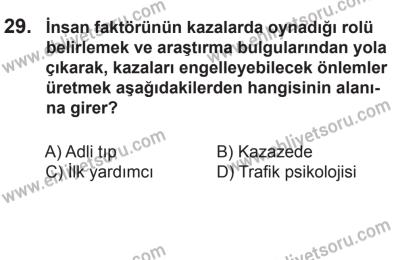 8 Aralık 2013 Tarihli Sürücü Adayları Sınavı L Kitapçığı 29. Soru