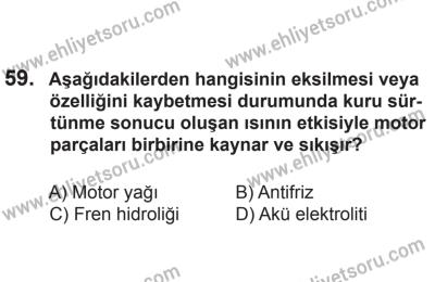 8 Aralık 2013 Tarihli Sürücü Adayları Sınavı L Kitapçığı 59. Soru