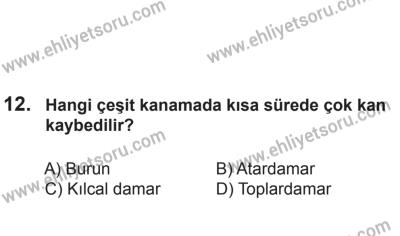8 Aralık 2013 Tarihli Sürücü Adayları Sınavı M Kitapçığı 12. Soru