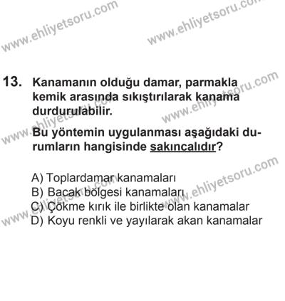 8 Aralık 2013 Tarihli Sürücü Adayları Sınavı M Kitapçığı 13. Soru