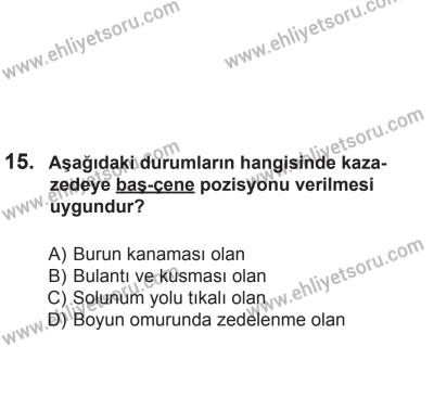 8 Aralık 2013 Tarihli Sürücü Adayları Sınavı M Kitapçığı 15. Soru