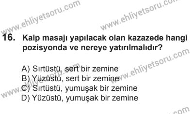 8 Aralık 2013 Tarihli Sürücü Adayları Sınavı M Kitapçığı 16. Soru