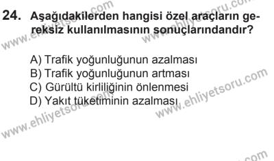 8 Aralık 2013 Tarihli Sürücü Adayları Sınavı M Kitapçığı 24. Soru