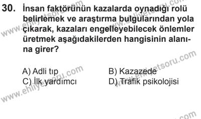 8 Aralık 2013 Tarihli Sürücü Adayları Sınavı M Kitapçığı 30. Soru