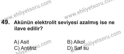 8 Aralık 2013 Tarihli Sürücü Adayları Sınavı M Kitapçığı 49. Soru