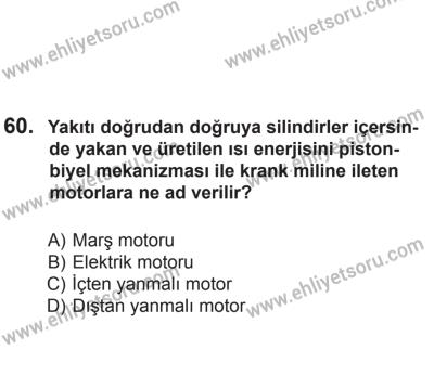 8 Aralık 2013 Tarihli Sürücü Adayları Sınavı M Kitapçığı 60. Soru