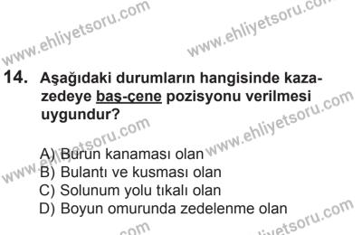 8 Aralık 2013 Tarihli Sürücü Adayları Sınavı N Kitapçığı 14. Soru