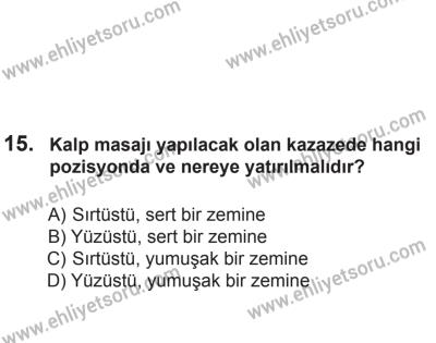 8 Aralık 2013 Tarihli Sürücü Adayları Sınavı N Kitapçığı 15. Soru