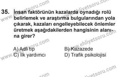 8 Aralık 2013 Tarihli Sürücü Adayları Sınavı N Kitapçığı 35. Soru