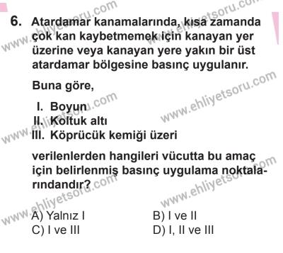 8 Ekim 2016 Tarihli Sürücü Adayları Sınavı K Kitapçığı 1. Oturum 6. Soru