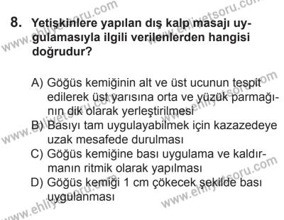 8 Ekim 2016 Tarihli Sürücü Adayları Sınavı K Kitapçığı 1. Oturum 8. Soru