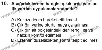 8 Ekim 2016 Tarihli Sürücü Adayları Sınavı K Kitapçığı 1. Oturum 10. Soru