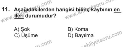 8 Ekim 2016 Tarihli Sürücü Adayları Sınavı K Kitapçığı 1. Oturum 11. Soru