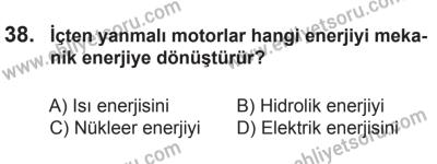 8 Ekim 2016 Tarihli Sürücü Adayları Sınavı K Kitapçığı 1. Oturum 38. Soru