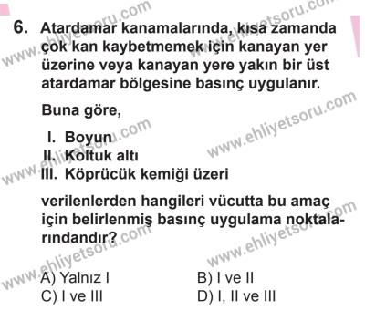 8 Ekim 2016 Tarihli Sürücü Adayları Sınavı K Kitapçığı 2. Oturum 6. Soru