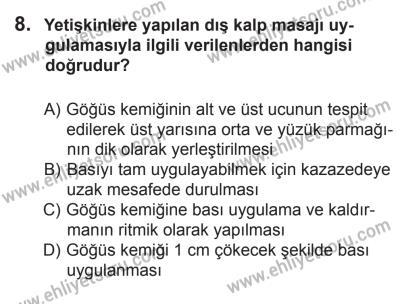 8 Ekim 2016 Tarihli Sürücü Adayları Sınavı K Kitapçığı 2. Oturum 8. Soru