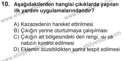 8 Ekim 2016 Tarihli Sürücü Adayları Sınavı K Kitapçığı 2. Oturum 10. Soru