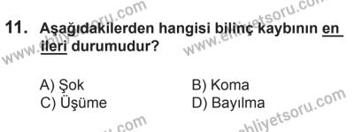8 Ekim 2016 Tarihli Sürücü Adayları Sınavı K Kitapçığı 2. Oturum 11. Soru