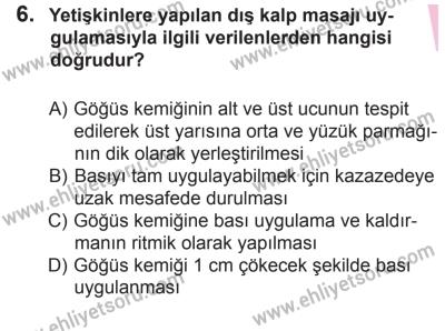 8 Ekim 2016 Tarihli Sürücü Adayları Sınavı L Kitapçığı 1Oturumu 6. Soru