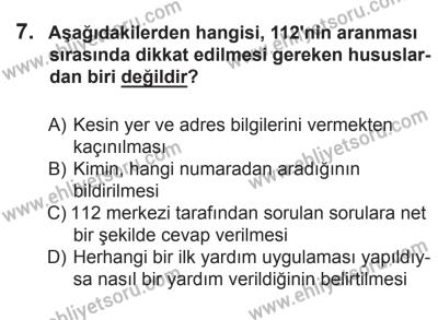 8 Ekim 2016 Tarihli Sürücü Adayları Sınavı L Kitapçığı 1Oturumu 7. Soru