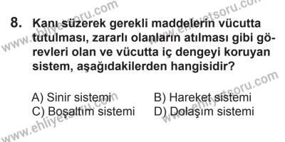 8 Ekim 2016 Tarihli Sürücü Adayları Sınavı L Kitapçığı 1Oturumu 8. Soru