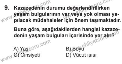 8 Ekim 2016 Tarihli Sürücü Adayları Sınavı L Kitapçığı 1Oturumu 9. Soru