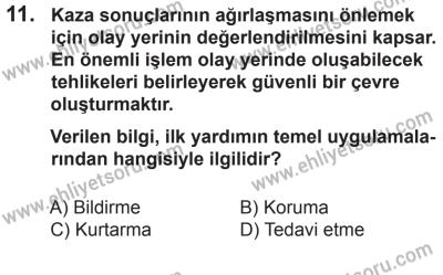 8 Ekim 2016 Tarihli Sürücü Adayları Sınavı L Kitapçığı 1Oturumu 11. Soru