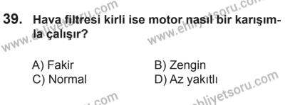 8 Ekim 2016 Tarihli Sürücü Adayları Sınavı L Kitapçığı 1Oturumu 39. Soru