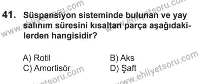 8 Ekim 2016 Tarihli Sürücü Adayları Sınavı L Kitapçığı 1Oturumu 41. Soru
