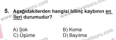 8 Ekim 2016 Tarihli Sürücü Adayları Sınavı L Kitapçığı 2. Oturum 5. Soru