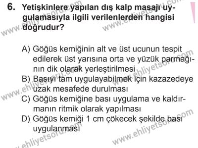 8 Ekim 2016 Tarihli Sürücü Adayları Sınavı L Kitapçığı 2. Oturum 6. Soru