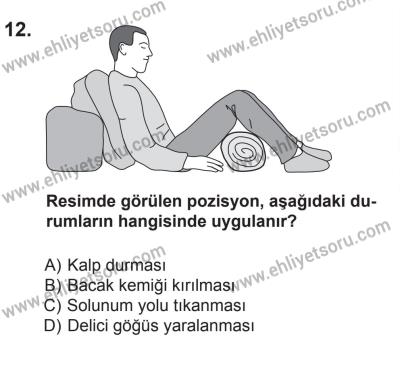 8 Ekim 2016 Tarihli Sürücü Adayları Sınavı L Kitapçığı 2. Oturum 12. Soru