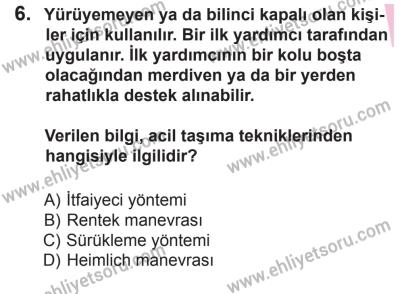 8 Ekim 2016 Tarihli Sürücü Adayları Sınavı M Kitapçığı 1. Oturum 6. Soru