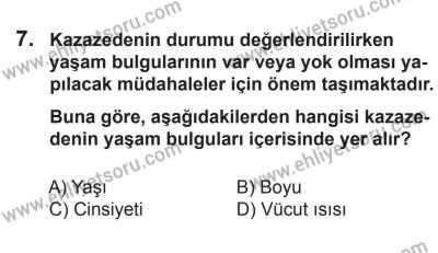 8 Ekim 2016 Tarihli Sürücü Adayları Sınavı M Kitapçığı 1. Oturum 7. Soru
