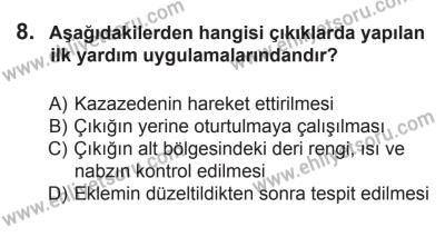 8 Ekim 2016 Tarihli Sürücü Adayları Sınavı M Kitapçığı 1. Oturum 8. Soru