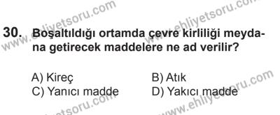 8 Ekim 2016 Tarihli Sürücü Adayları Sınavı M Kitapçığı 1. Oturum 30. Soru