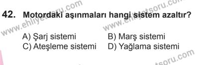 8 Ekim 2016 Tarihli Sürücü Adayları Sınavı M Kitapçığı 1. Oturum 42. Soru