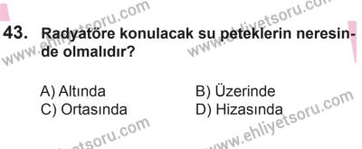 8 Ekim 2016 Tarihli Sürücü Adayları Sınavı M Kitapçığı 1. Oturum 43. Soru