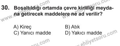 8 Ekim 2016 Tarihli Sürücü Adayları Sınavı M Kitapçığı 2. Oturum 30. Soru