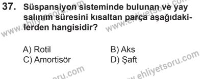 8 Ekim 2016 Tarihli Sürücü Adayları Sınavı M Kitapçığı 2. Oturum 37. Soru
