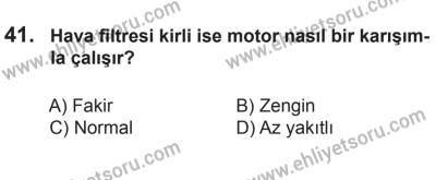 8 Ekim 2016 Tarihli Sürücü Adayları Sınavı M Kitapçığı 2. Oturum 41. Soru