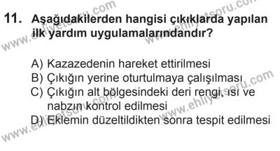8 Ekim 2016 Tarihli Sürücü Adayları Sınavı N Kitapçığı 1Oturumu 11. Soru