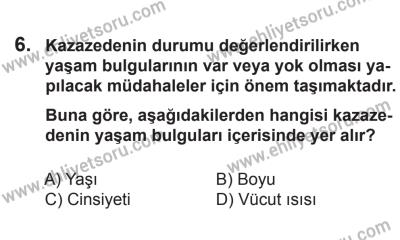 8 Ekim 2016 Tarihli Sürücü Adayları Sınavı N Kitapçığı 2Oturumu 6. Soru