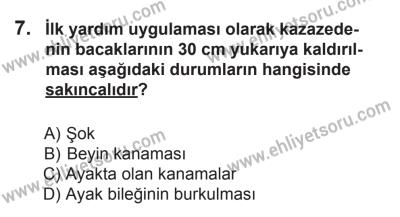 8 Mart 2014 Tarihli Sürücü Adayları Sınavı K Kitapçığı 7. Soru