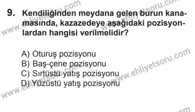 8 Mart 2014 Tarihli Sürücü Adayları Sınavı K Kitapçığı 9. Soru