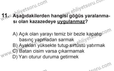 8 Mart 2014 Tarihli Sürücü Adayları Sınavı K Kitapçığı 11. Soru