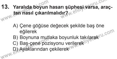 8 Mart 2014 Tarihli Sürücü Adayları Sınavı K Kitapçığı 13. Soru